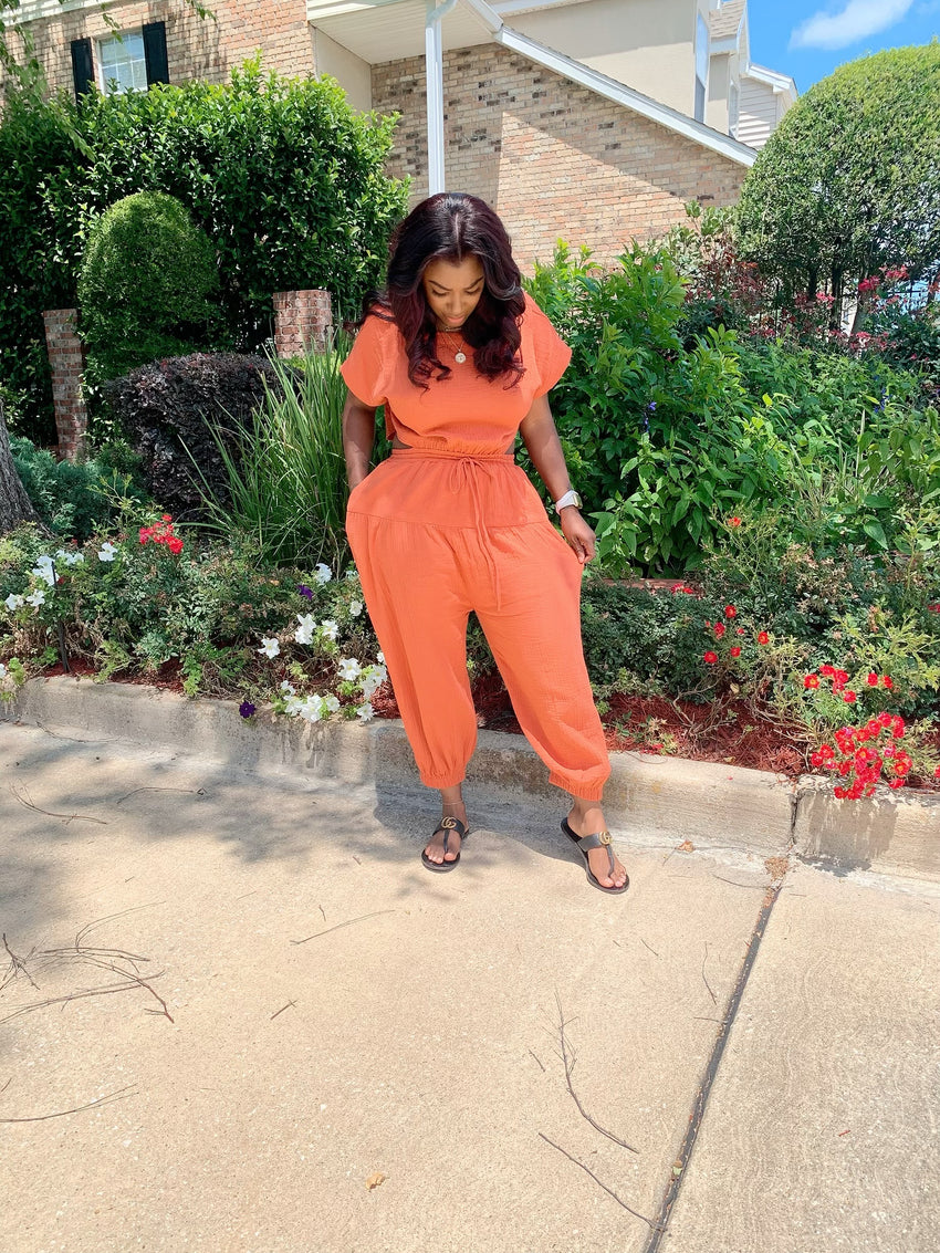 Ms. Tangerine Jumpsuit